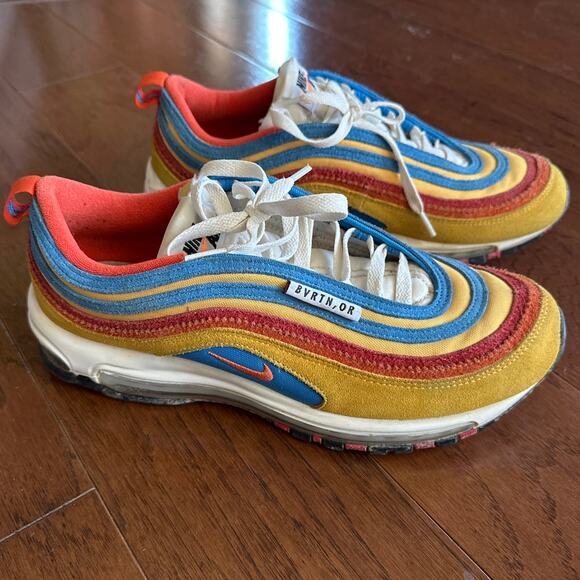 Nike Air Max 97 SE Running Club Photo Blue Pollen White DH1085-700 Men 10.5 - Picture 1 of 10